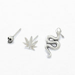 Boma New Earrings Marijuana Leaf Studs