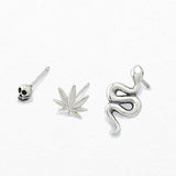 Boma New Earrings Marijuana Leaf Studs