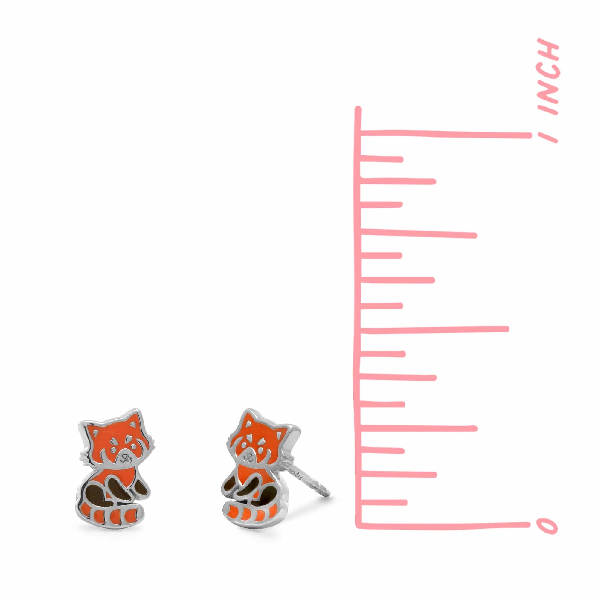 Boma Jewelry Earrings Red Panda Stud Earrings