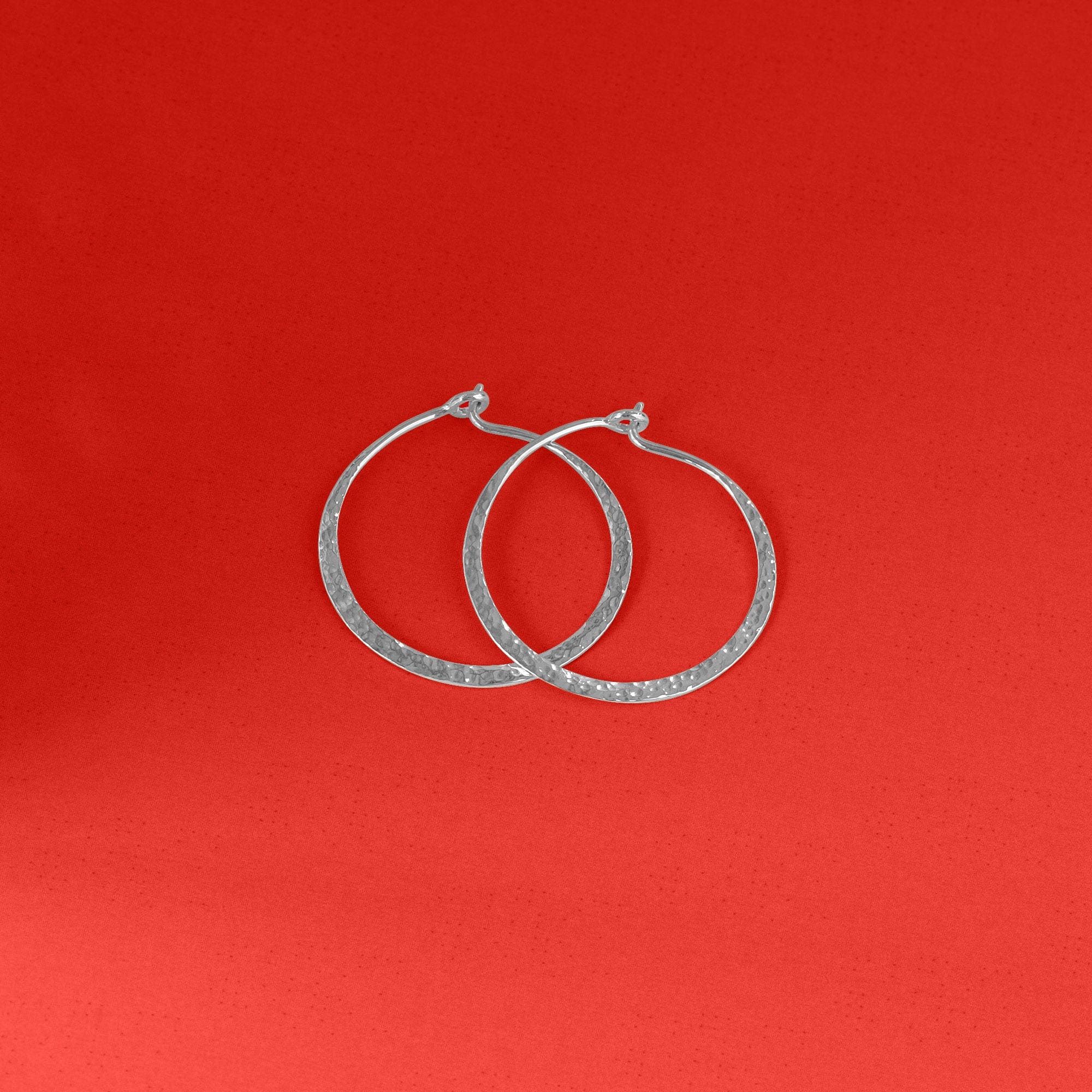 Boma Jewelry Organic Texture Circle Wire Hoops