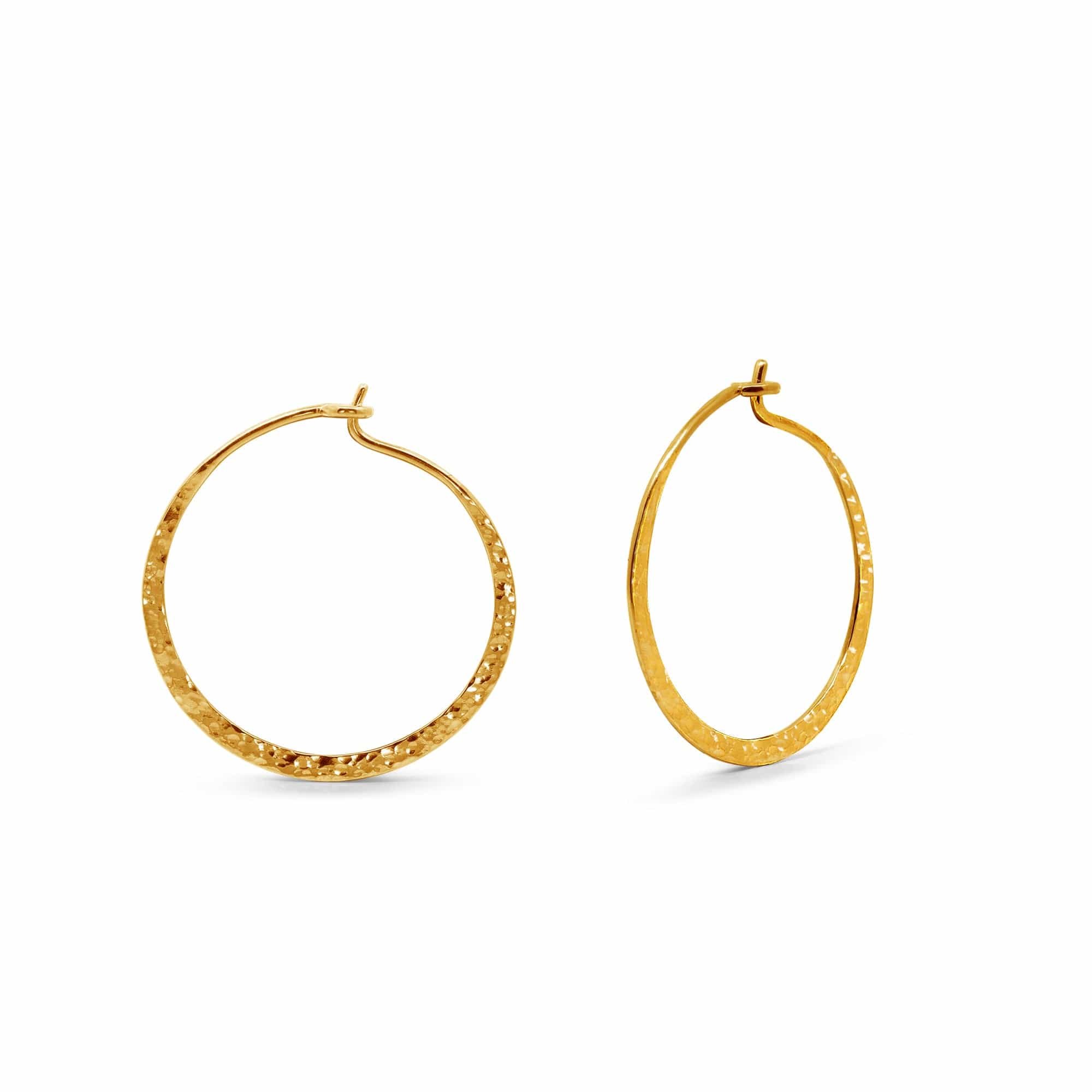 Boma Jewelry Organic Texture Circle Wire Hoops