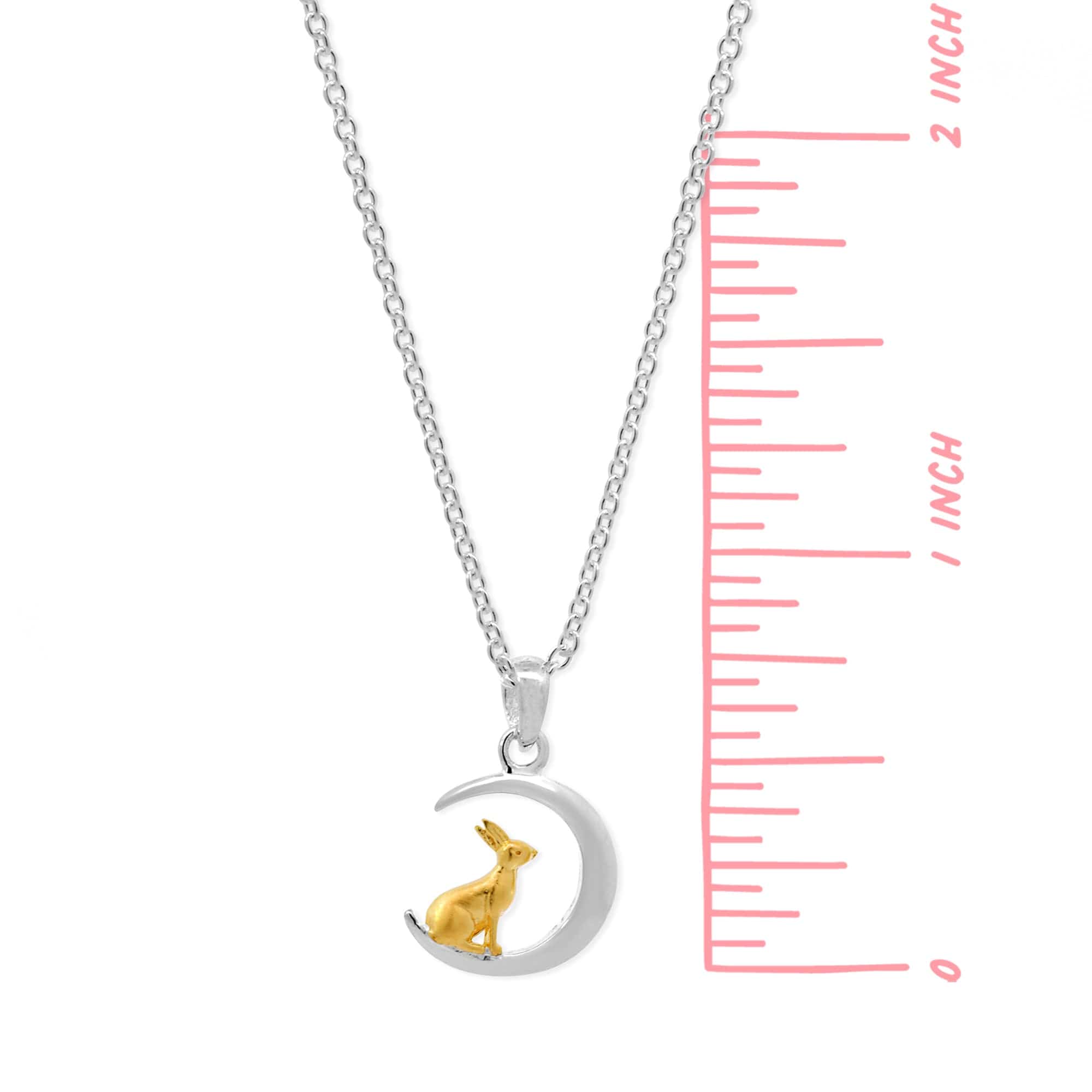 Boma Jewelry Rabbit and Moon Necklace