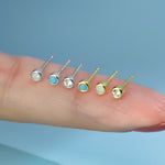 Boma Jewelry Clare Mini Dot Studs with Stone