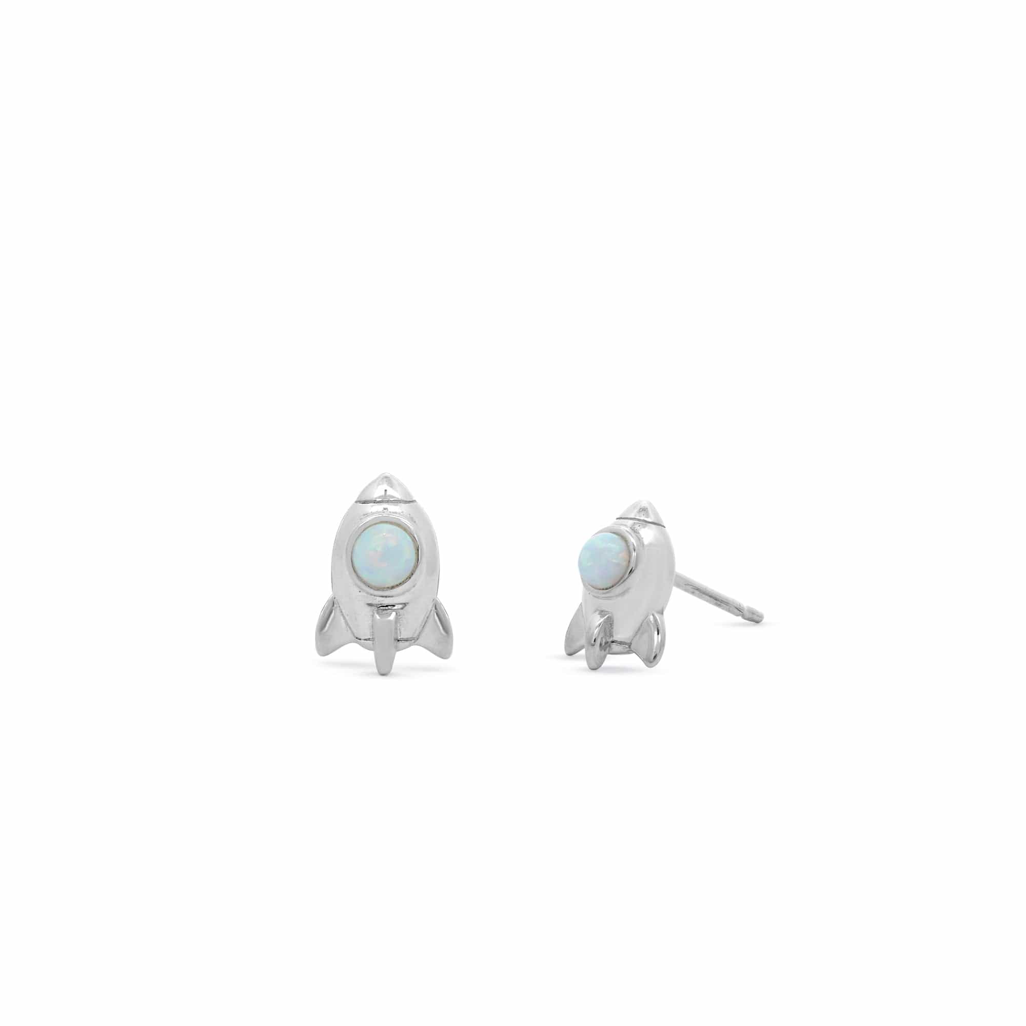 Boma Jewelry Rocket Ship Stud Earrings with Stone