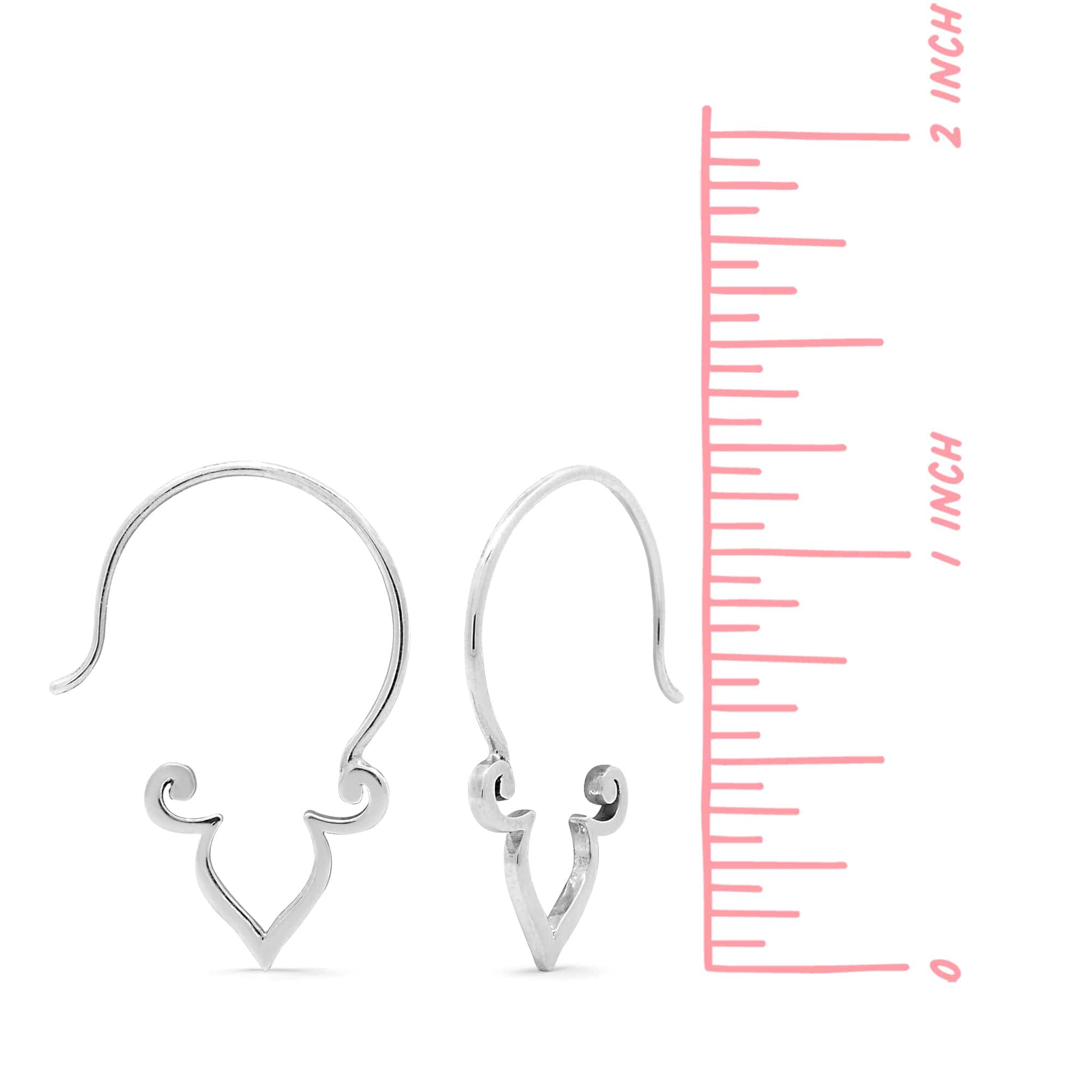 Boma Jewelry Minimal Pointed Bohemian Pull Through Hoops