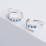 Boma Jewelry Minimalist Wrap Pull Through Hoops with Enamel