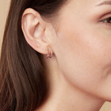 Boma Jewelry Minimalist Wrap Pull Through Hoops with Enamel