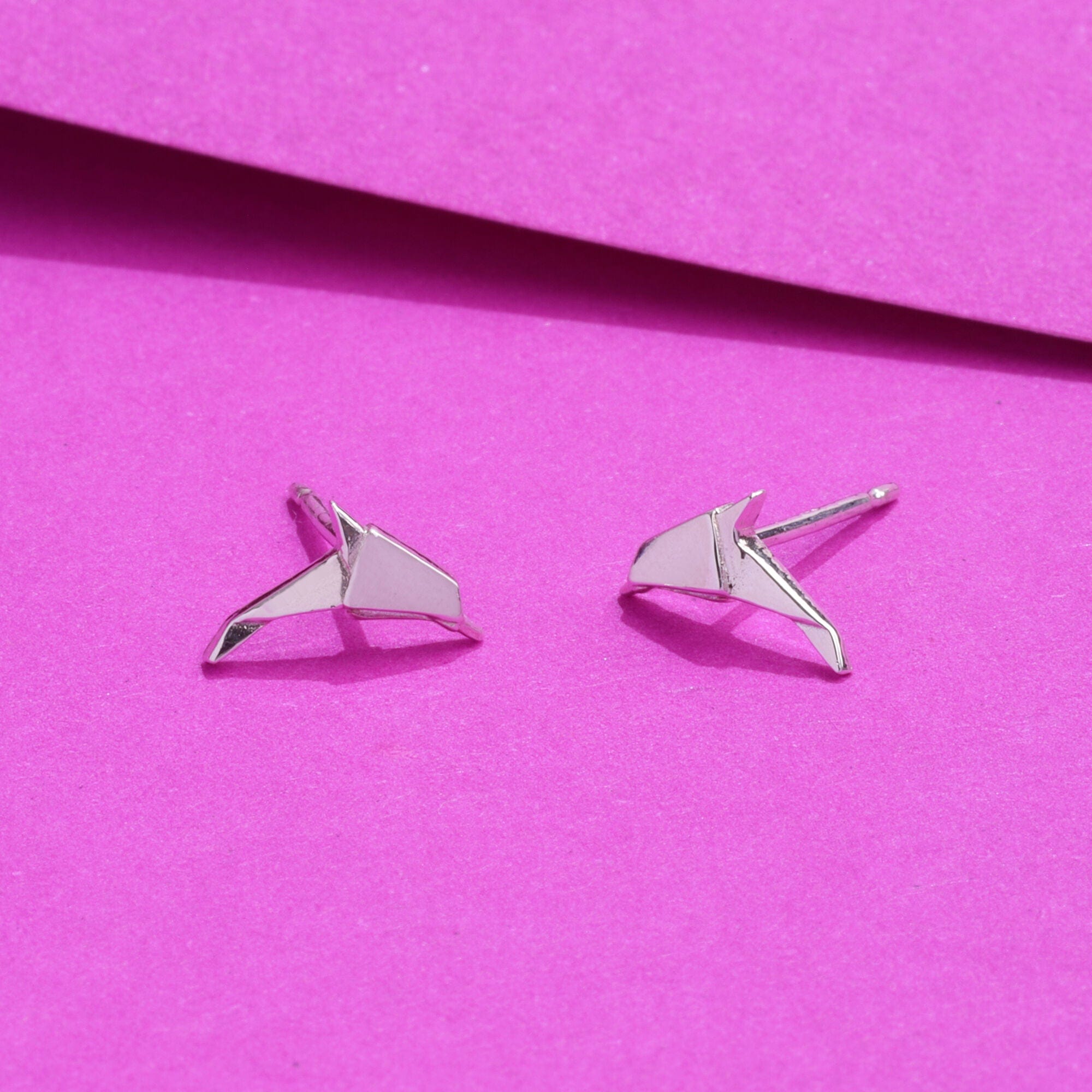 Boma Jewelry Dolphin Origami Studs