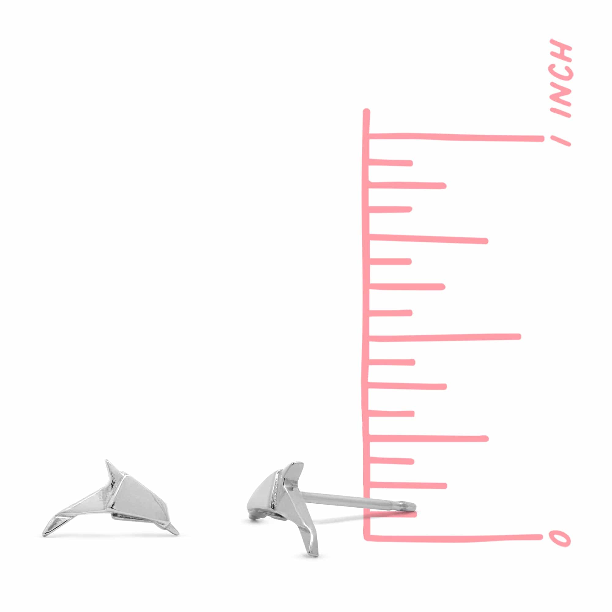 Boma Jewelry Dolphin Origami Studs