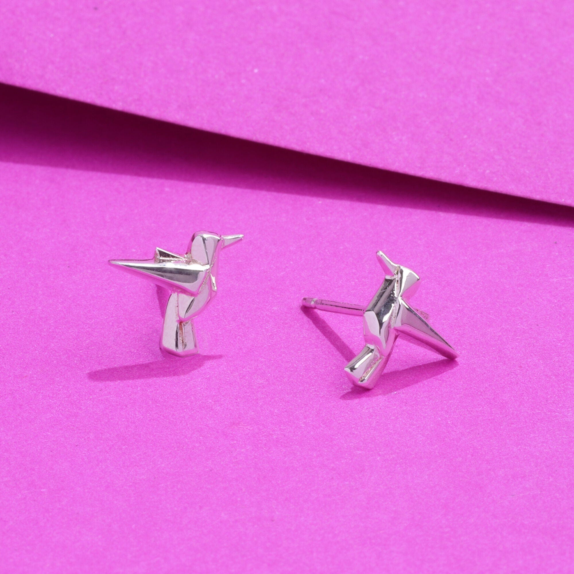 Boma Jewelry Humming Bird Origami Studs