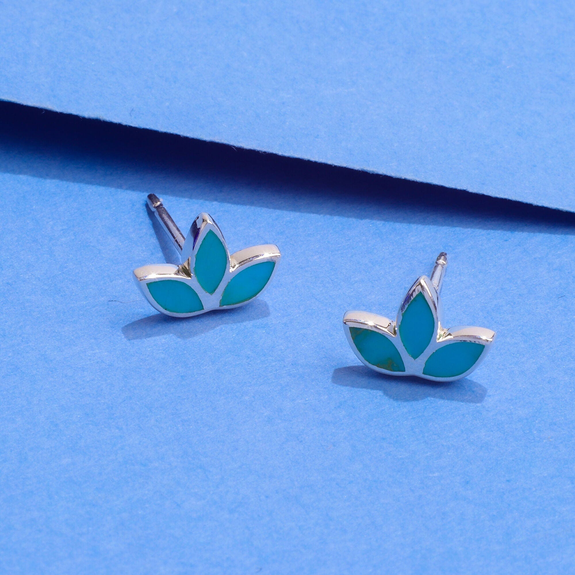 Boma Jewelry Lotus Petal Studs with Stone