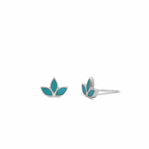 Boma Jewelry Lotus Petal Studs with Stone