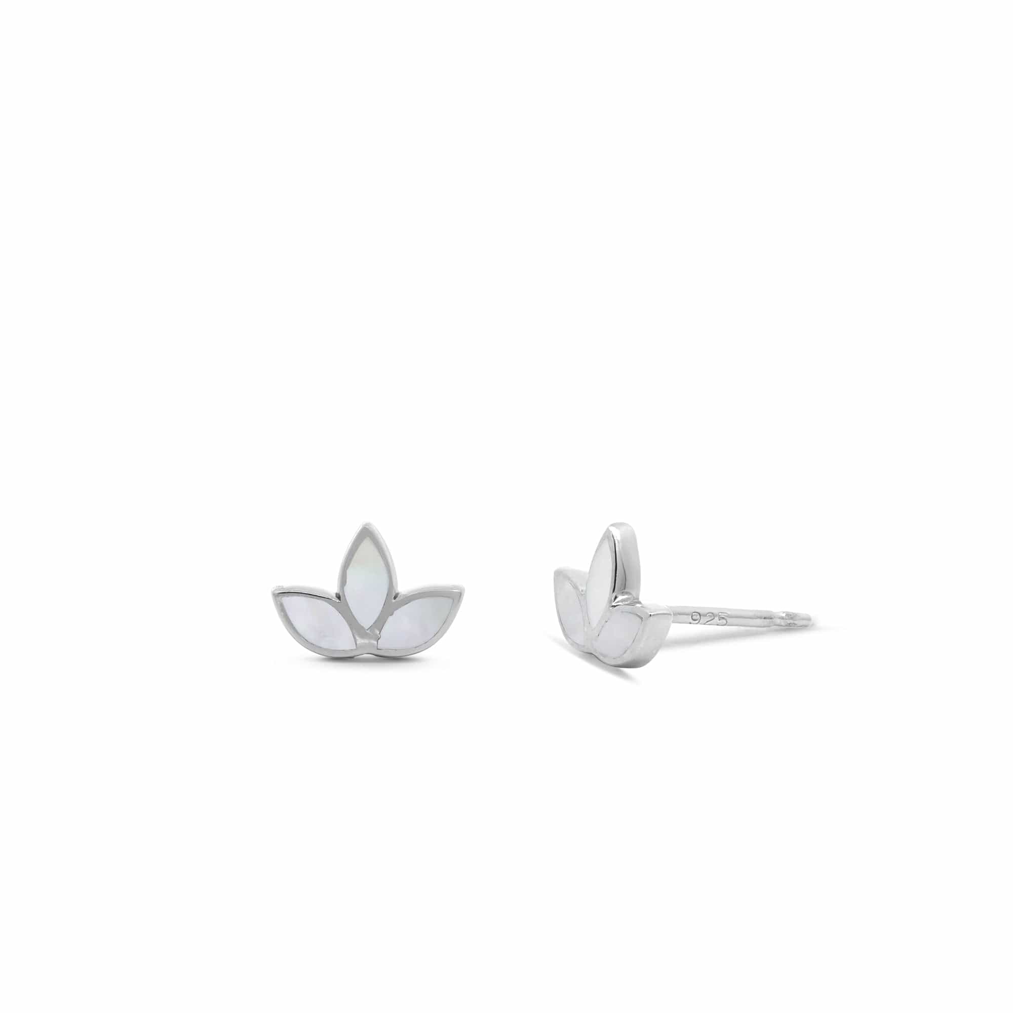 Boma Jewelry Lotus Petal Studs with Stone