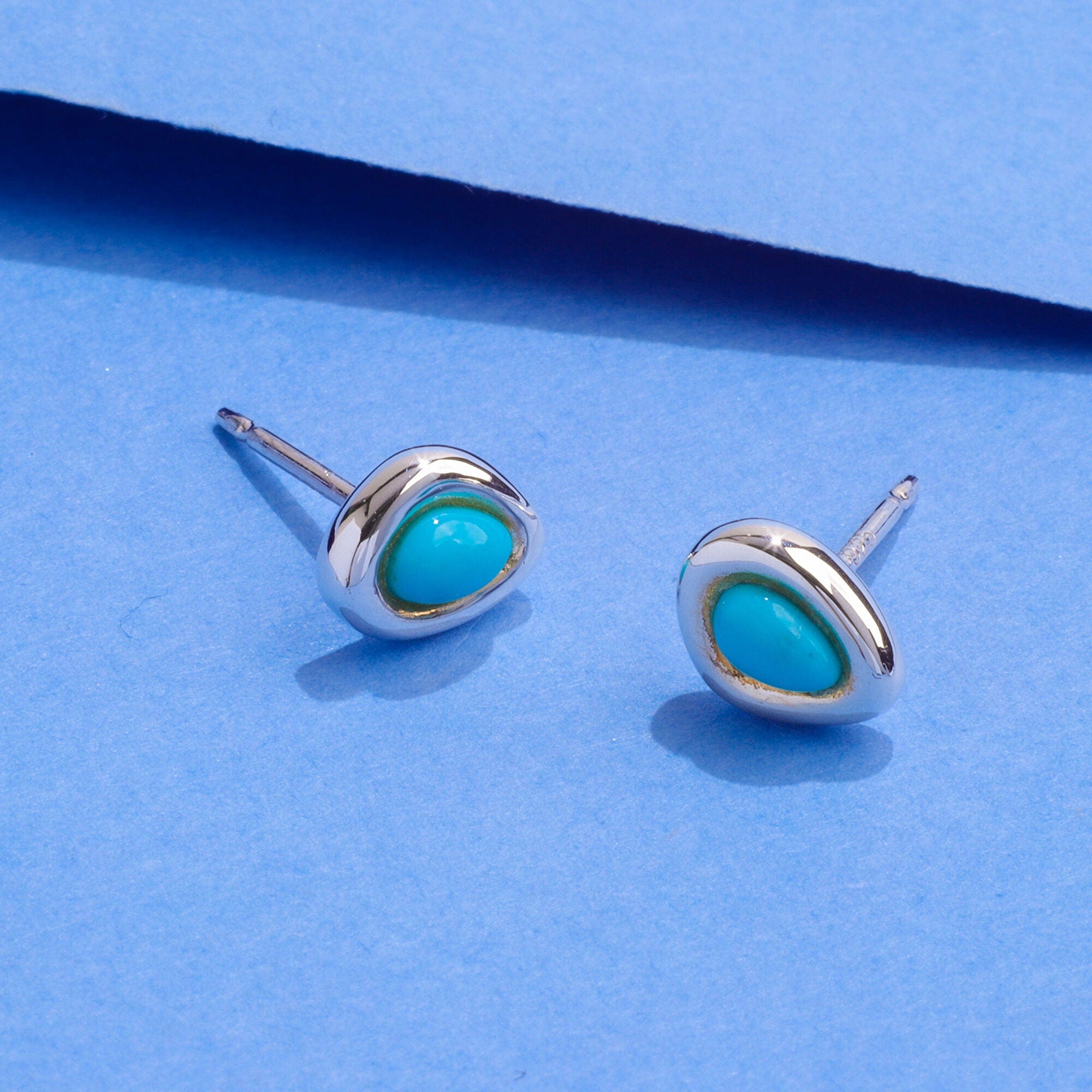 Boma Jewelry Minimalist Freeform Studs with Stone