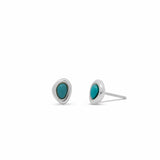 Boma Jewelry Minimalist Freeform Studs with Stone