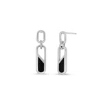 Boma Jewelry Millenial Rectangle Drop Earrings with Stone