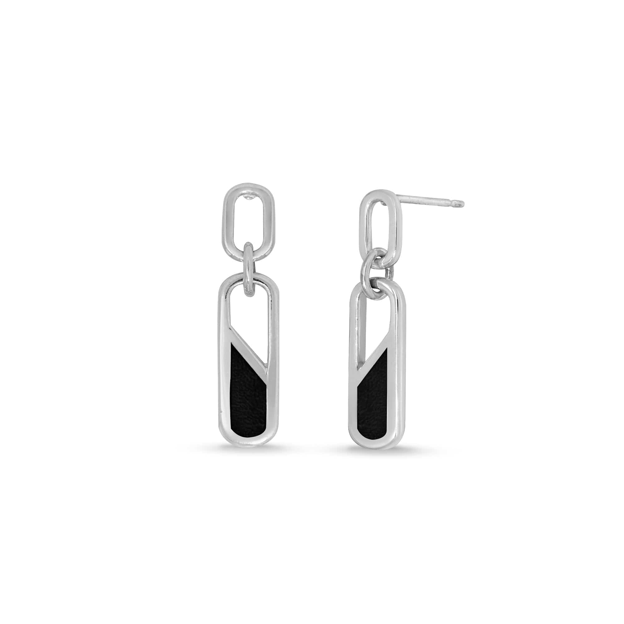 Boma Jewelry Millenial Rectangle Drop Earrings with Stone