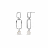 Boma Jewelry Millenial Rectangle Drop Earrings with Pearl