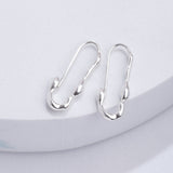 Boma Jewelry Safety Pin Tear Drop Hoop Earrings