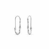 Boma Jewelry Safety Pin Tear Drop Hoop Earrings