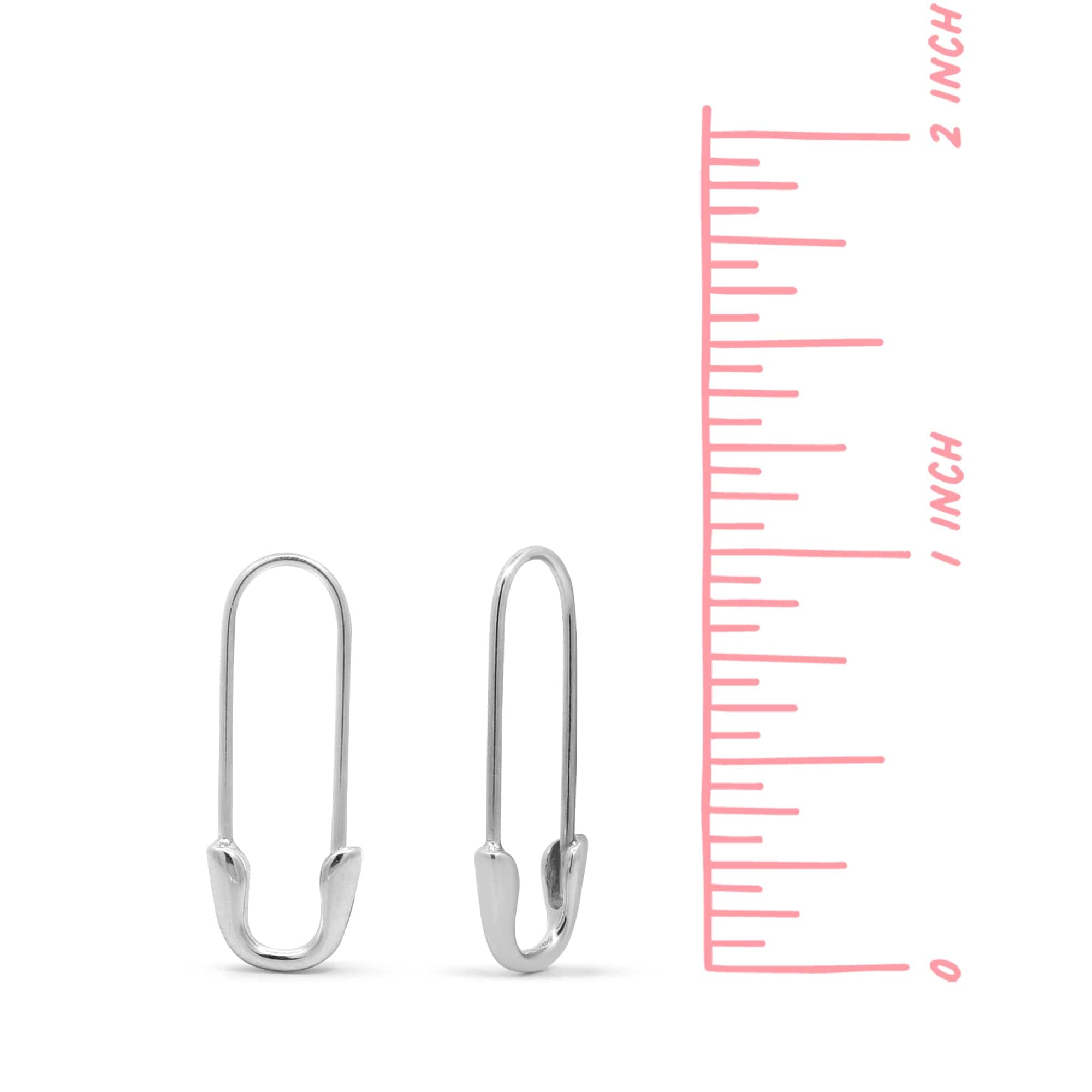 Boma Jewelry Minimalist Safety Pin Hoop Earrings