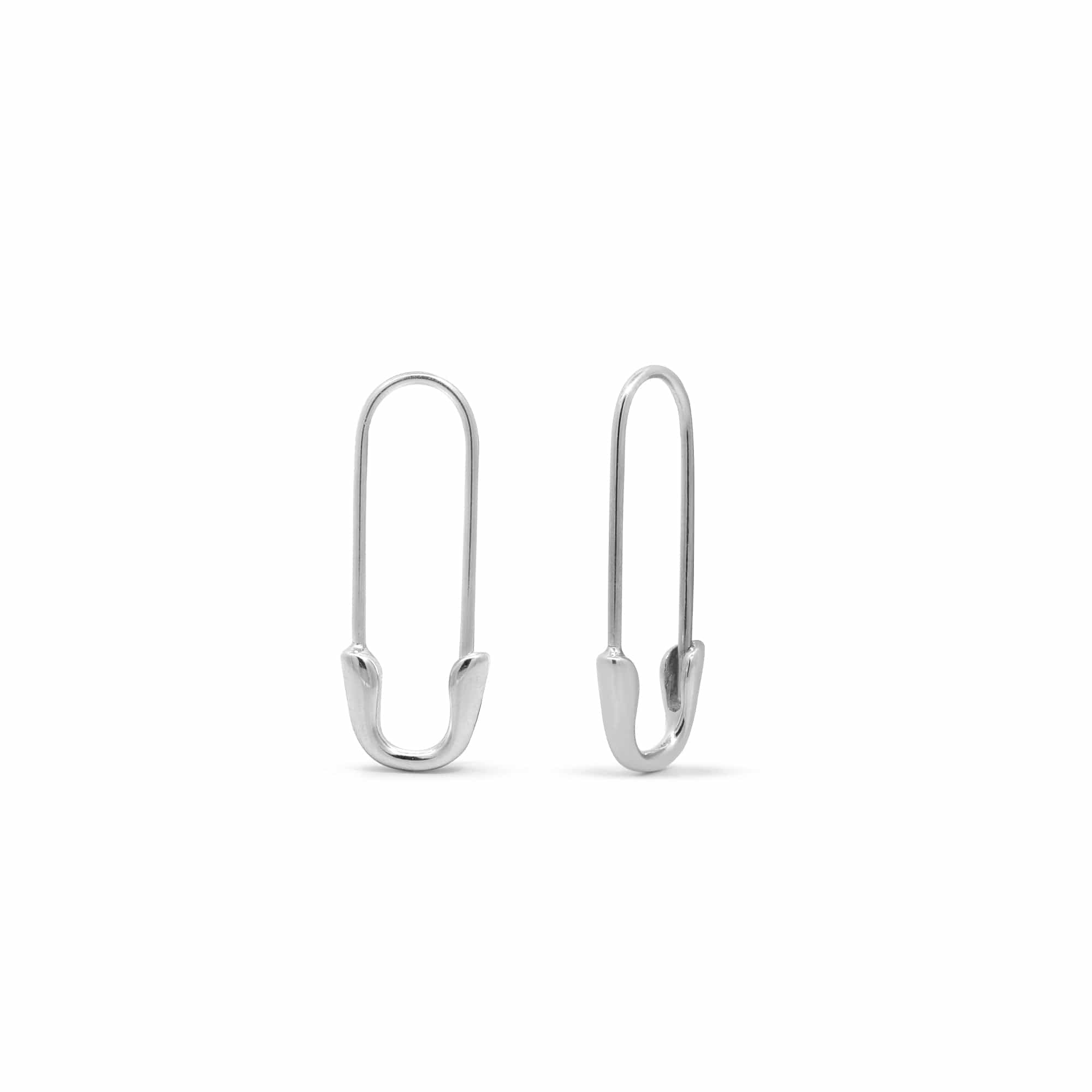 Boma Jewelry Minimalist Safety Pin Hoop Earrings