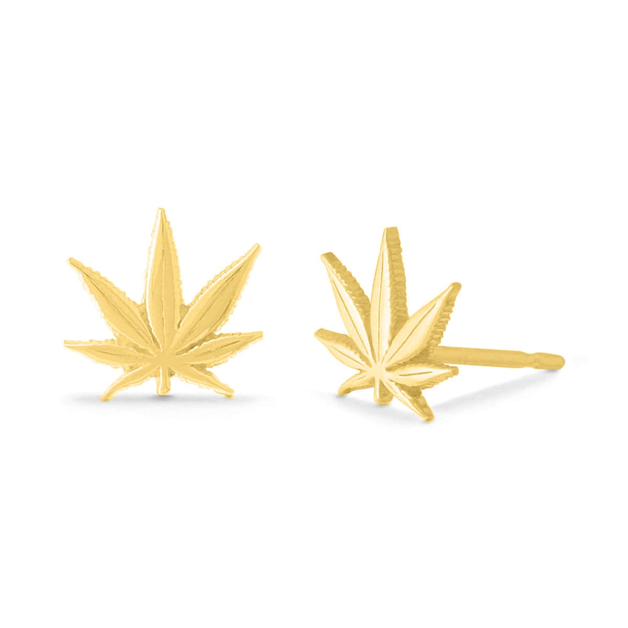 Boma Jewelry Marijuana Leaf Studs