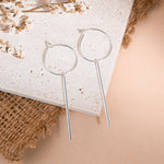 Boma Jewelry Wild Wire Hoops with Movable Long Bar 