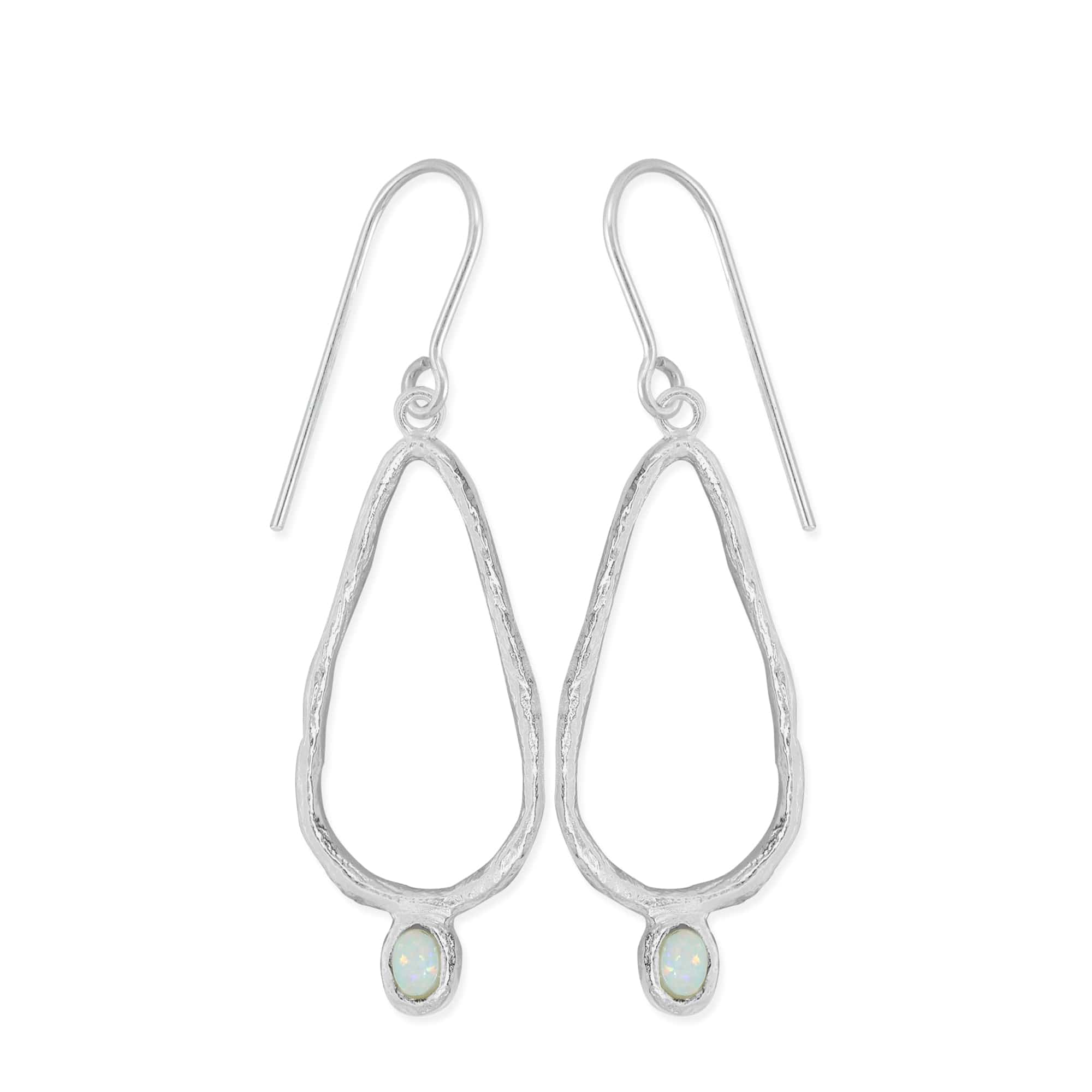 Boma Jewelry Wild Organic Drop Earrrings with Opal