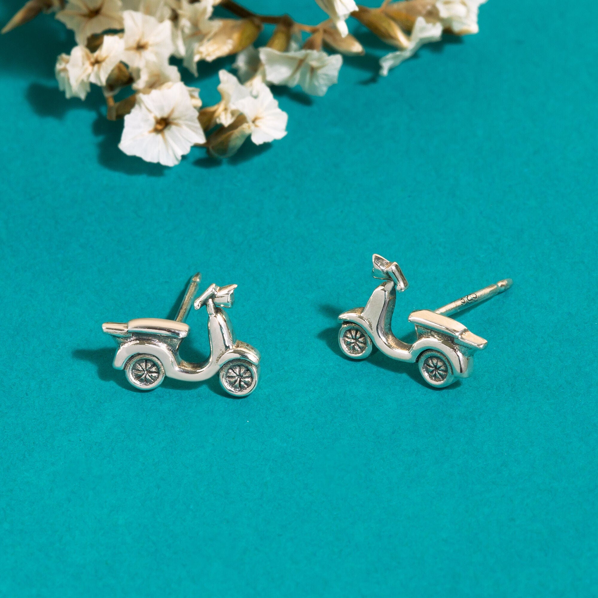 Boma Jewelry Classic Scooter Motorbike Studs