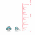 Boma Jewelry Blue Seashell Studs