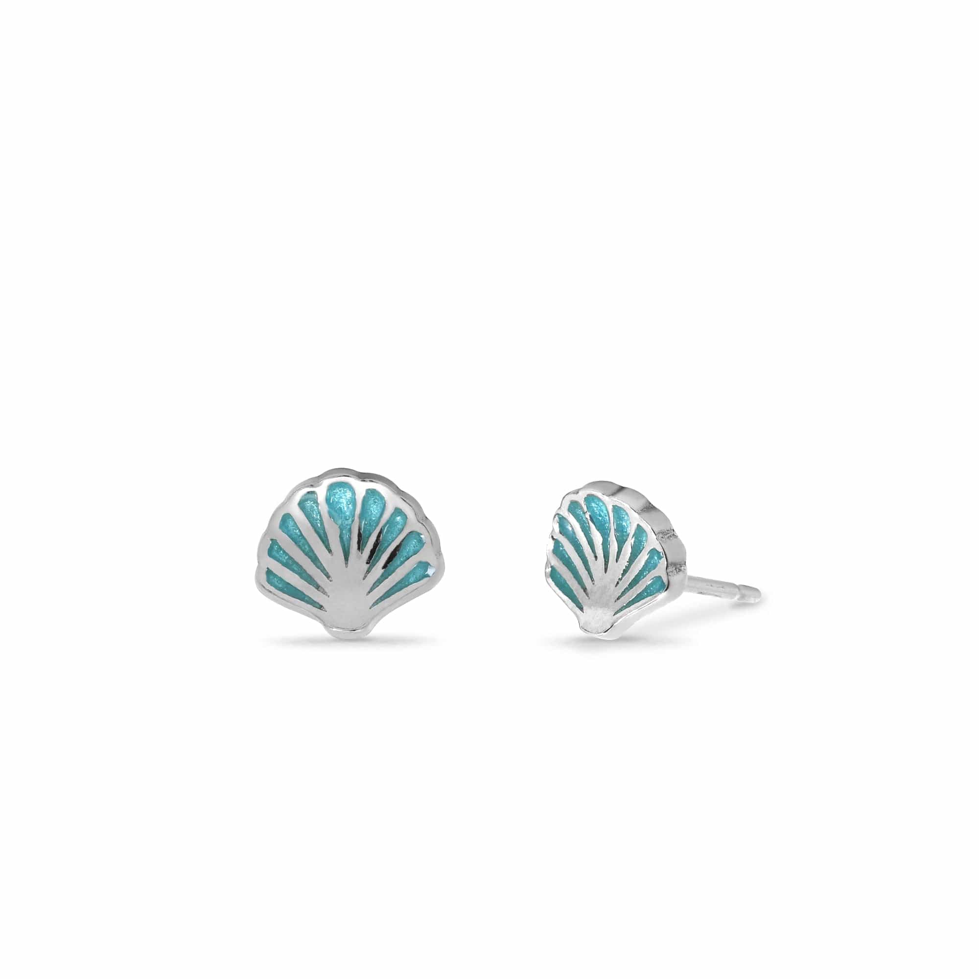 Boma Jewelry Blue Seashell Studs