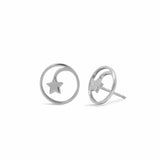 Boma Jewelry Shooting Star Open Circle Stud Earrings