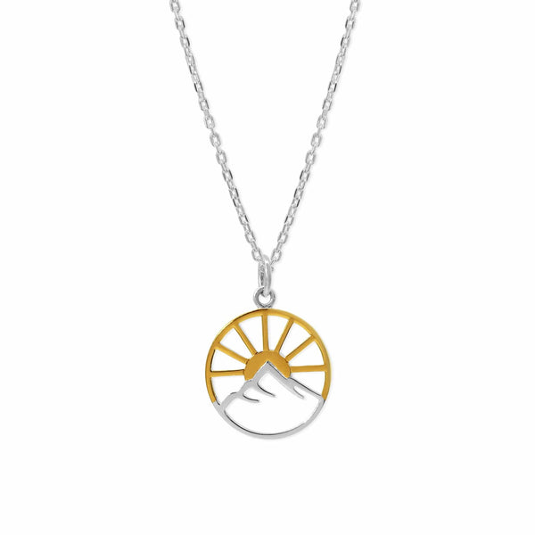 14k Yellow Gold offers Sunrise Sunset Sun Pendant Charm