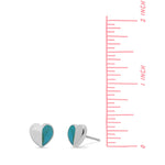 Boma Jewelry Heart Studs with Half Stone