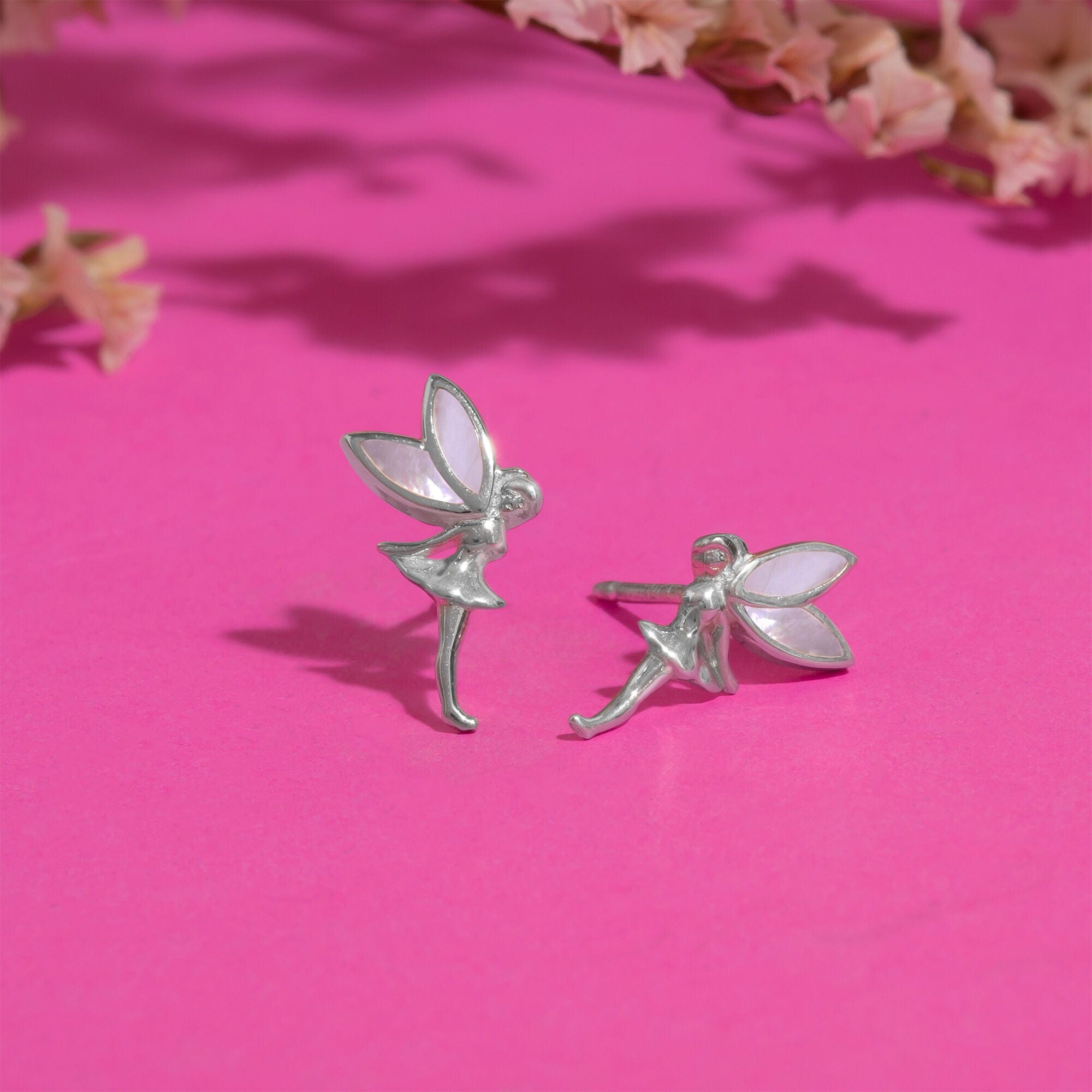 Boma Jewelry Enchanting Tinkerbell Fairy Stud Earrings with Stone