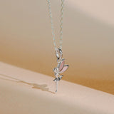 Boma Jewelry Enchanting Tinkerbell Fairy Necklace with Stone