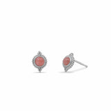 Boma Jewelry Bohemian Bliss Rhodochrosite Stud Earrings