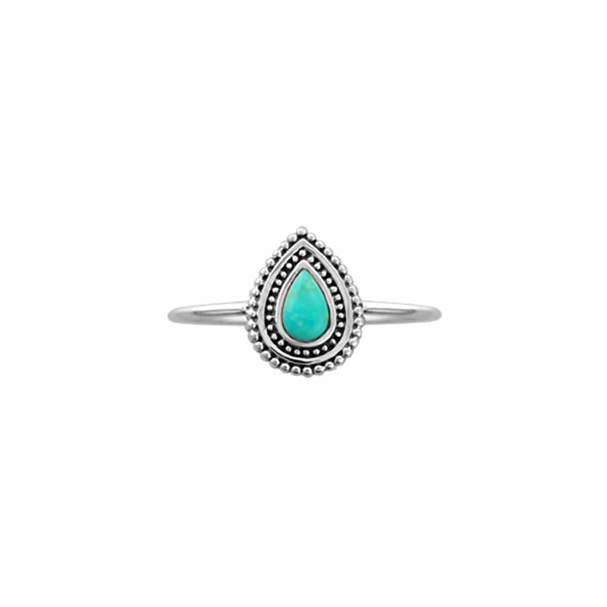 Boma Jewelry Tear Drop Ring with Turquoise