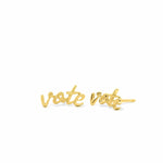 Boma Jewelry Vote Script Stud Earrings