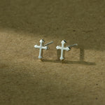 Boma Jewelry Pointed Edge Cross Studs