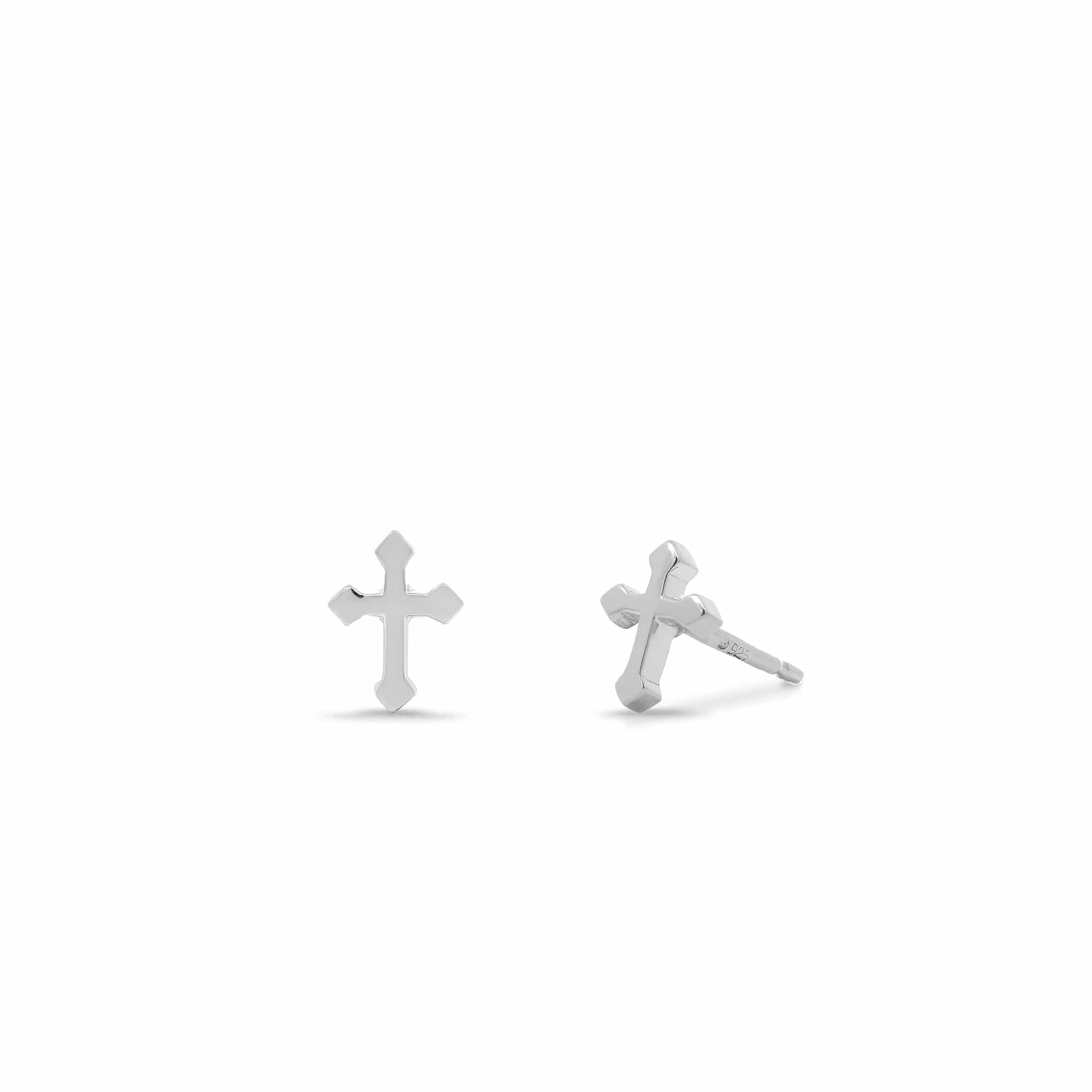 Boma Jewelry Pointed Edge Cross Studs