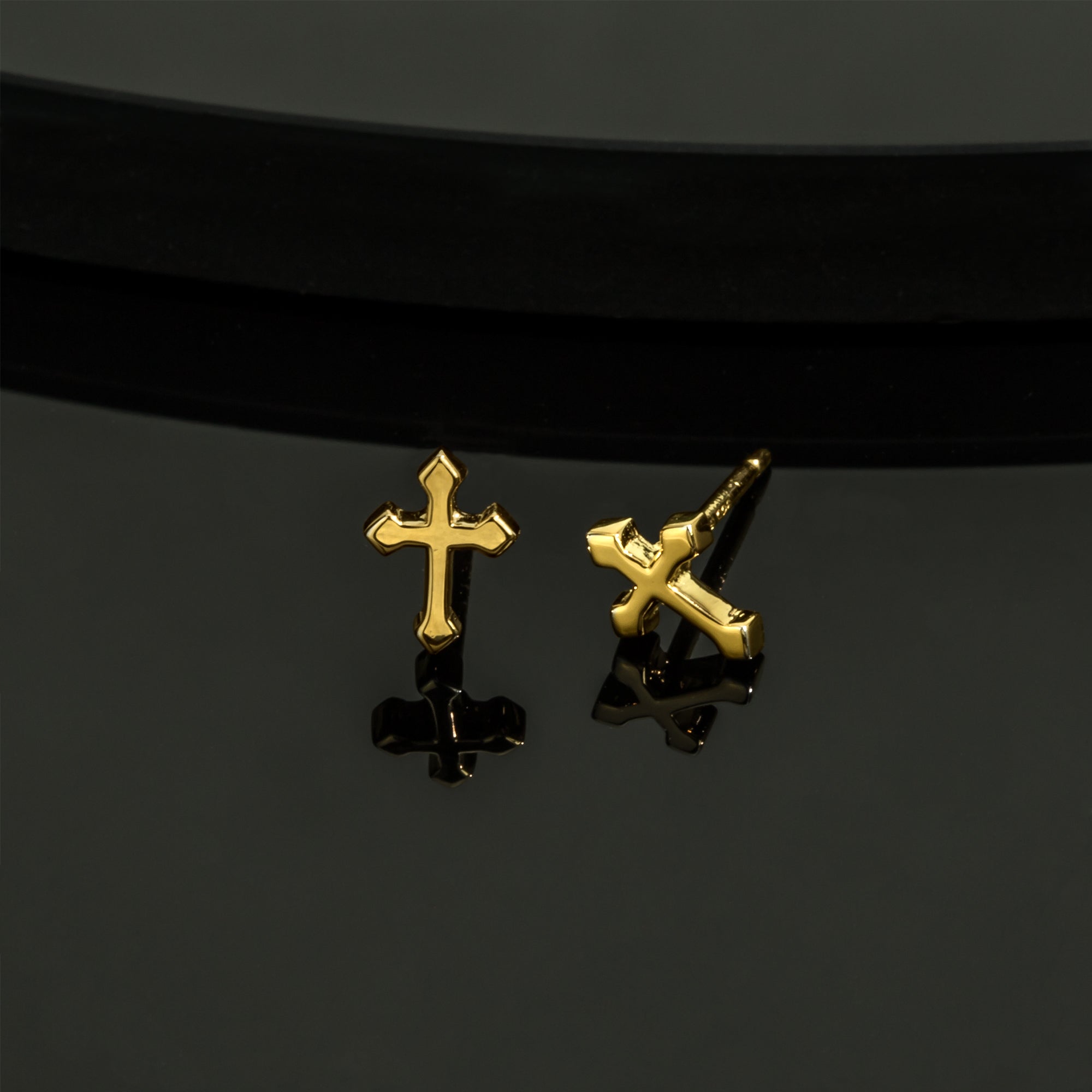 Boma Jewelry Pointed Edge Cross Studs