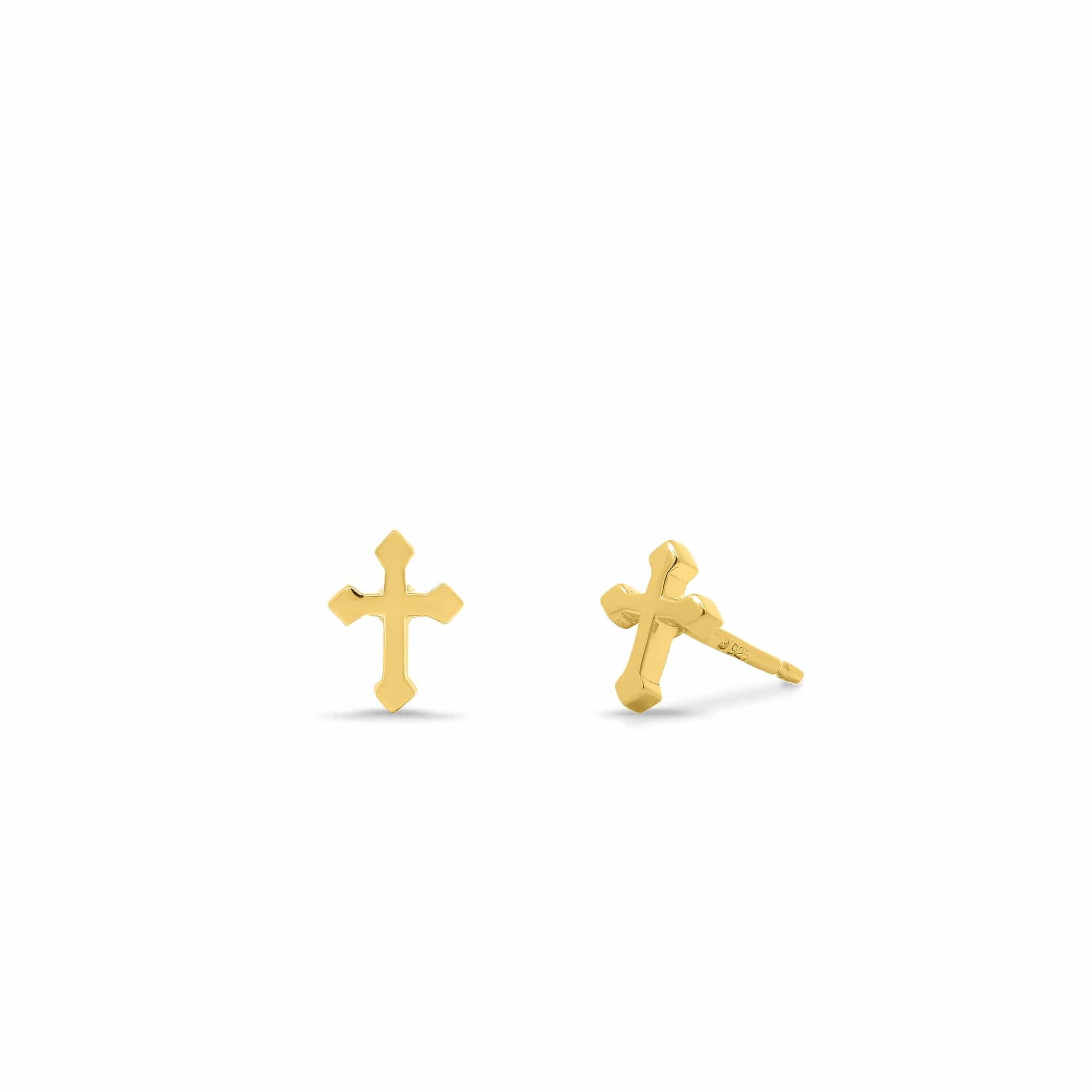 Boma Jewelry Pointed Edge Cross Studs