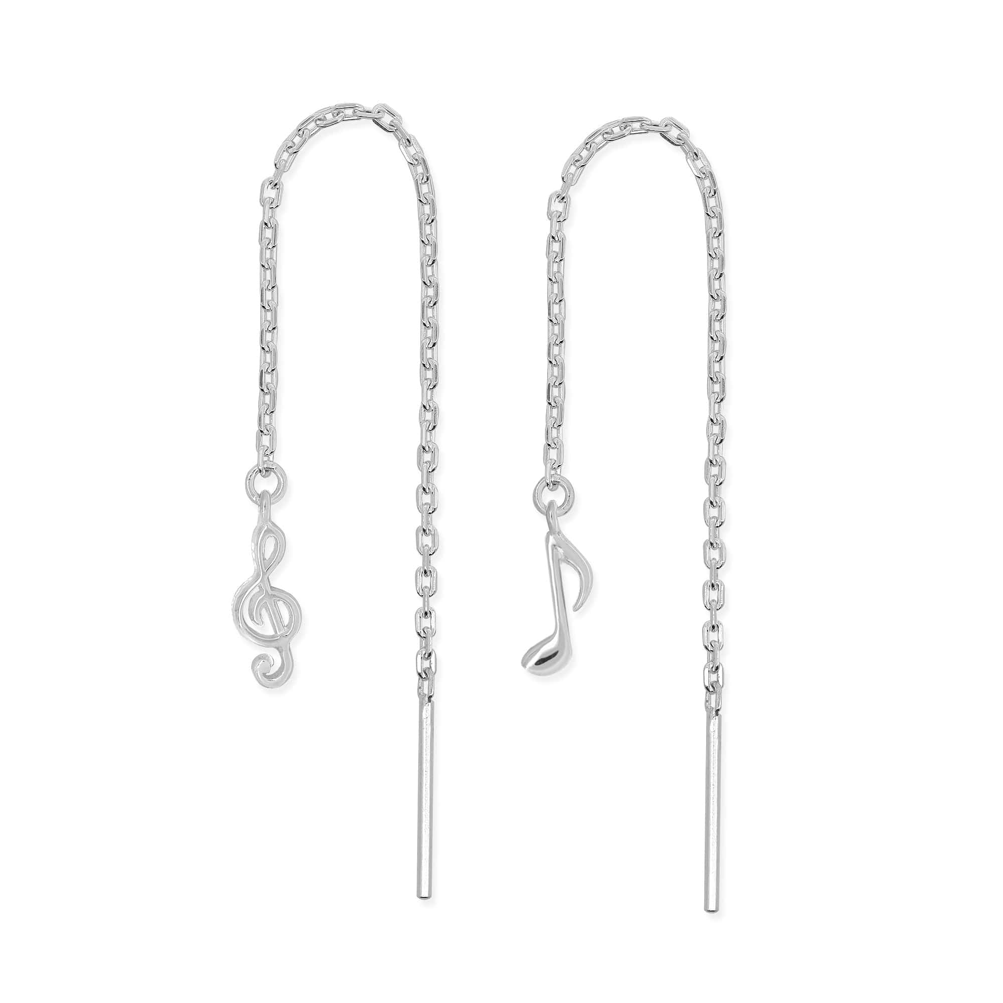 Boma Jewelry Treble Clef and Eighth Note Music Long Chain Threaders