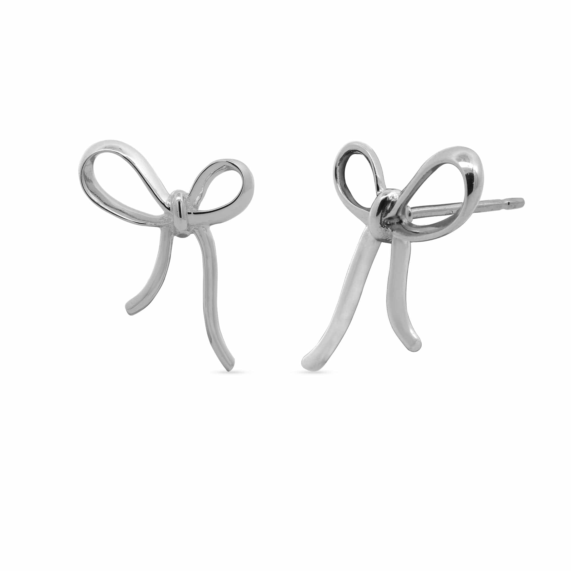 Boma Jewelry Thin Minimal Ribbon Studs