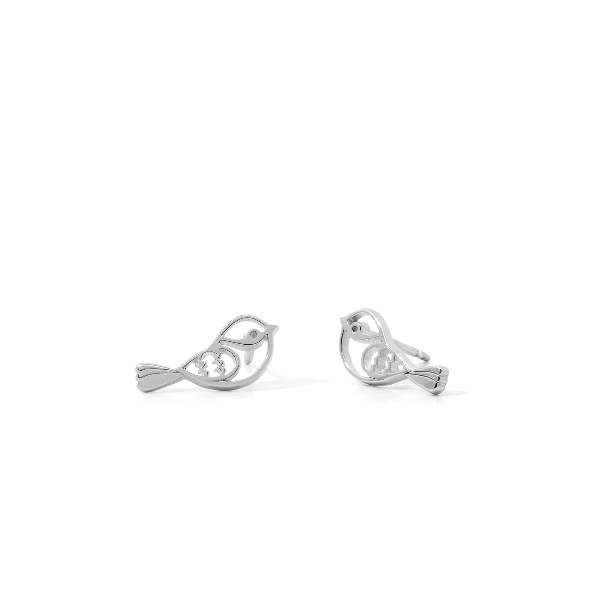 Boma Jewelry Robin Bird Outline Earring Studs