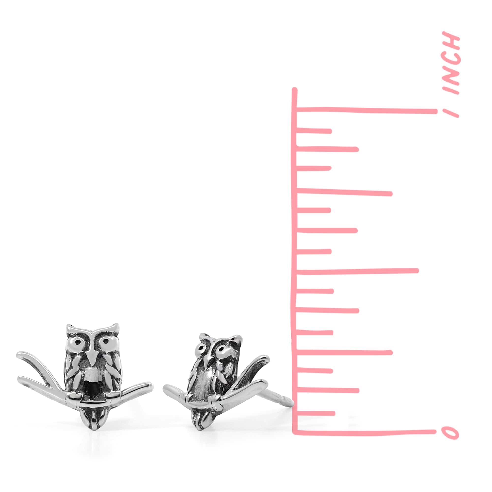 Boma Jewelry Wise Owl on a Branch Earring Studs