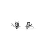 Boma Jewelry Wise Owl on a Branch Earring Studs