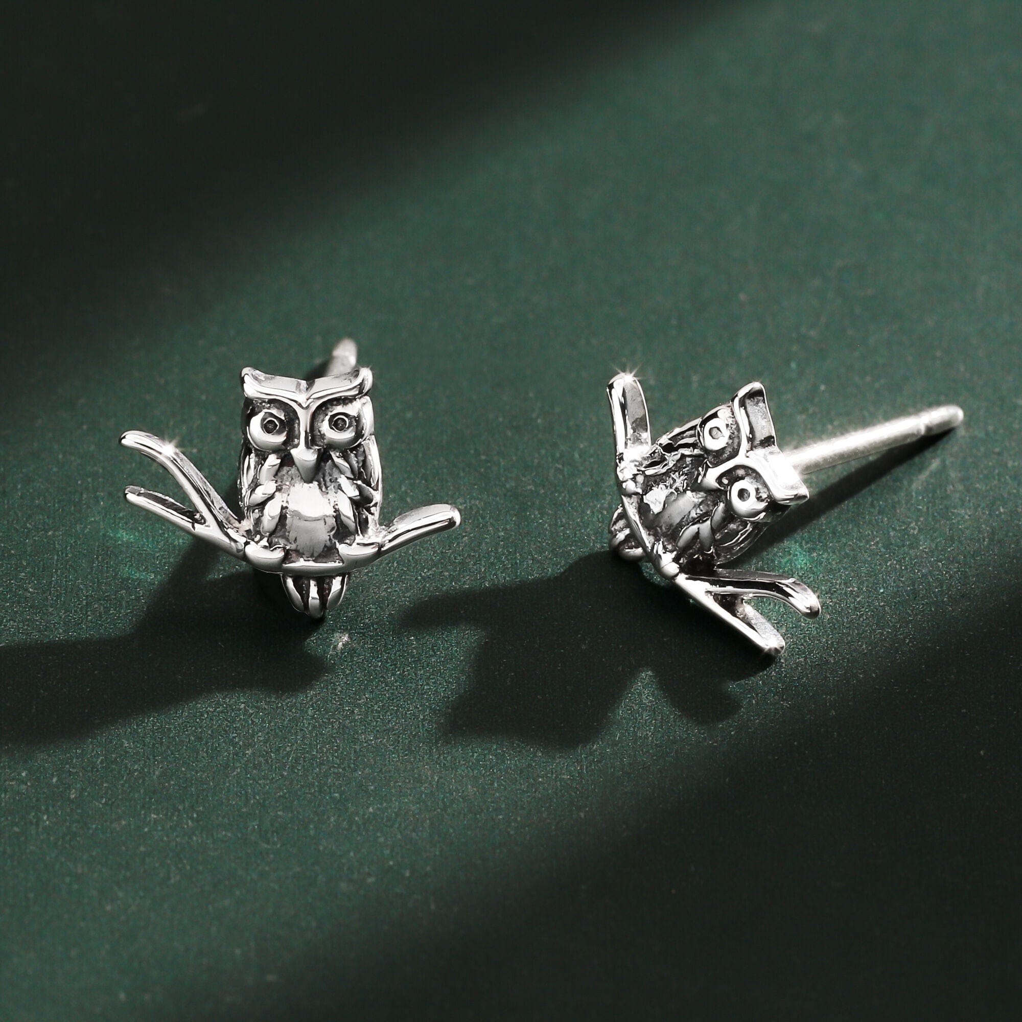 Boma Jewelry Wise Owl on a Branch Earring Studs